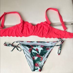 Victoria's Secret Coral and Floral Bikini